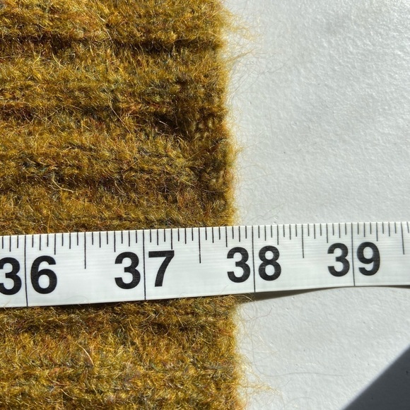 Magaschoni Cardigan Sweater L Silk Mohair Blend Green Chunky Knit Pockets Long - Picture 12 of 12